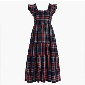 Hill House Home Ellie nap dress in navy tartan plaid